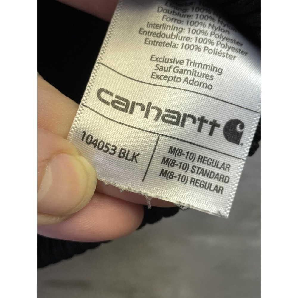 Carhartt Jacket Womens M Black Quilted Hooded Insulated Full Zip Lined J130 - Picture 6 of 12